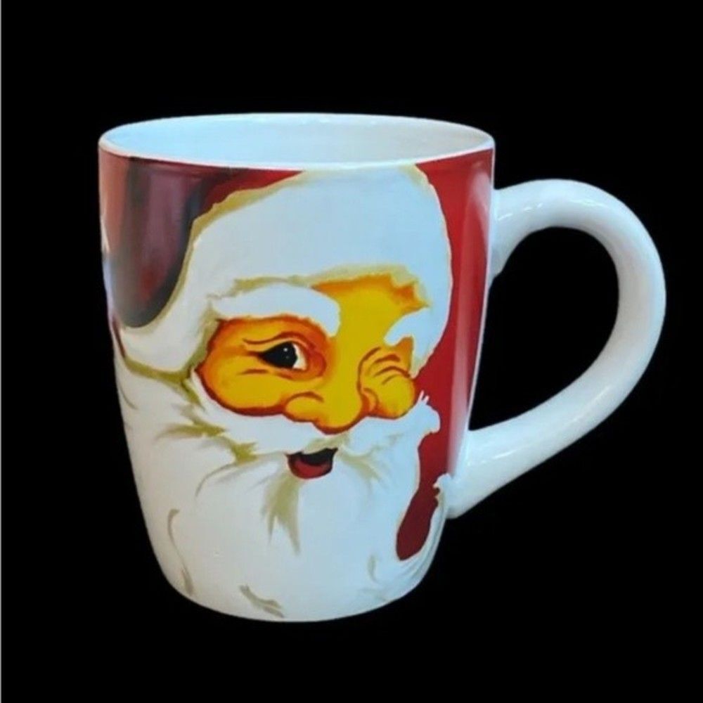 Century Merry Christmas Coffee Large Mug Cup Santa Face